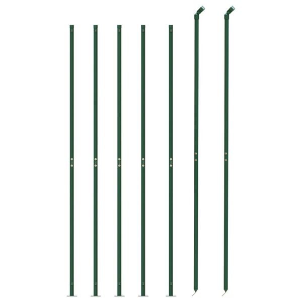 vidaXL Wire Mesh Fence with Flange Green 6.6x32.8'