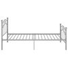 vidaXL Bed Frame Gray Powder-coated metal Twin Durable Twin Bed Frame