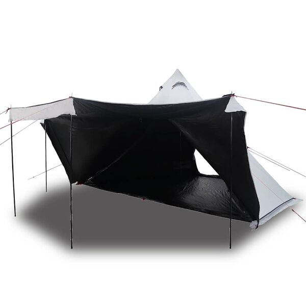 vidaXL Family Tent Tipi 8-Person White Blackout Fabric Waterproof