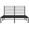 vidaXL Bed Frame Black Powder-Coated Steel Double Bed Frame