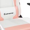 vidaXL Gaming Chair White and Pink Faux leather, Metal, Plywood Adjustable