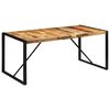 vidaXL Dining Table Black Solid Mango Wood 68.9 x 35.4 x 29.9 in Durable