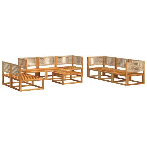 vidaXL Garden Sofa Set Beige, Cream White