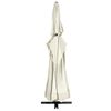 vidaXL Garden Parasol Sand White Polyester with PA coating, Aluminum, Steel