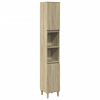 vidaXL Bathroom Furniture Set Sonoma Oak Engineered Wood Large