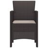 vidaXL Garden Chair 4 pcs Brown 20.87 x 19.29 x 33.46 in Polypropylene