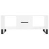 vidaXL Coffee Table High gloss white Engineered wood, iron Medium
