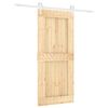 vidaXL Sliding Door with Hardware Set 35.4x82.7" Solid Wood Pine