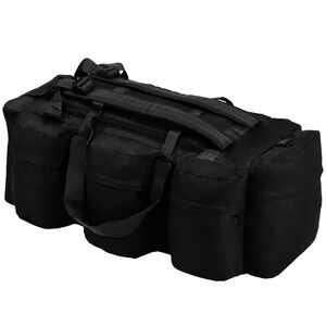 vidaXL 3-in-1 Army-Style Duffel Bag 11.9 gal Black