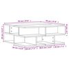 vidaXL Coffee Table Sonoma oak Engineered wood 27.6 x 27.6 x 11.4 in