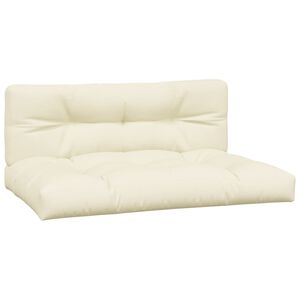 vidaXL Pallet Cushion Cream 100% polyester Large