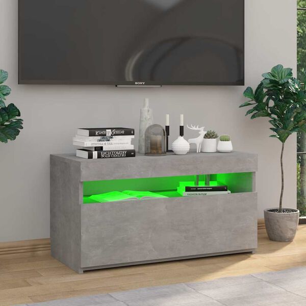 vidaXL TV Cabinet Concrete Grey Engineered Wood Medium TV Cabinet