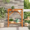 vidaXL Plant Stands with Shelf Brown 75 x 40 x 90 cm Solid pine wood