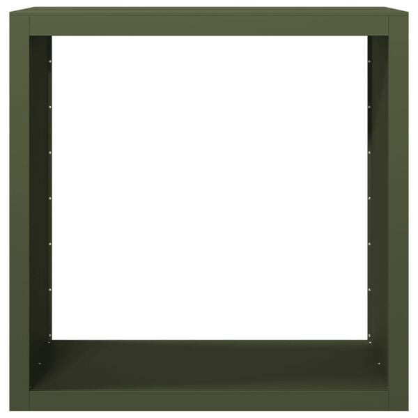 vidaXL Firewood Rack Green 39.4x15.7x39.4" Steel