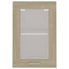 vidaXL Hanging Glass Cabinet Sonoma oak Engineered wood, glass