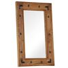 vidaXL Mirror Brown Solid Acacia wood Medium Decorative Inlays Mirror
