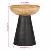 vidaXL Side Table Black Solid mango wood Small Decorative Inlays