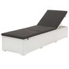 vidaXL Sunlounger Set White and Black PE rattan