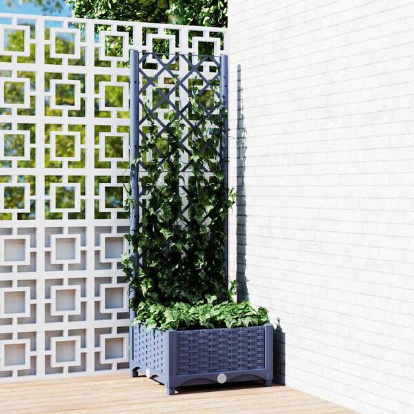vidaXL Garden Planter Blue grey Polypropylene Large Planters
