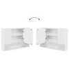 vidaXL Bathroom Furniture Set with Drawer 2 pcs High Gloss White