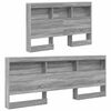 vidaXL Storage Headboard Grey Sonoma 47.24 in Engineered Wood