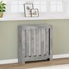 vidaXL Radiator Cover Concrete Grey 30.7x7.9x32.3" Engineered Wood