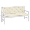 vidaXL Garden Bench Cushion Set of 2 Cream White Oxford fabric
