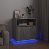 vidaXL LED Sideboard Grey Sonoma 27.95 x 13.58 x 29.53 in