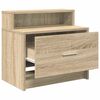 vidaXL Bedside Cabinet Sonoma oak Engineered wood Compact