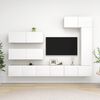 vidaXL TV Cabinet Set Set of 7 White Engineered wood Medium