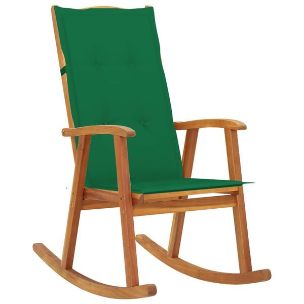 vidaXL Rocking Chair Natural Solid Acacia wood Standard Rocking Chair