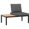 vidaXL Garden Sofa Set Black Powder-coated aluminum Large Modular