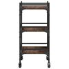 vidaXL Kitchen Trolley Brown Oak 19.7"x13.8"x29.7" Engineered Wood