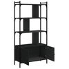vidaXL Bookcase Black Engineered wood Medium Bookcase Rectangular