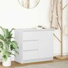 vidaXL Sideboard White Engineered Wood 28.0 x 13.8 x 25.6 in Sideboard