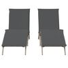 vidaXL Sun Lounger Light Grey PE rattan, powder-coated steel Standard
