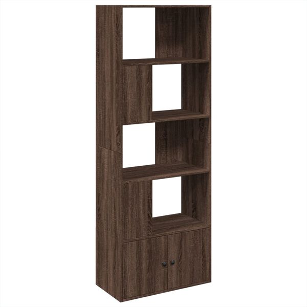 vidaXL Bookcase Brown oak Engineered wood Large Bookcase Rectangular