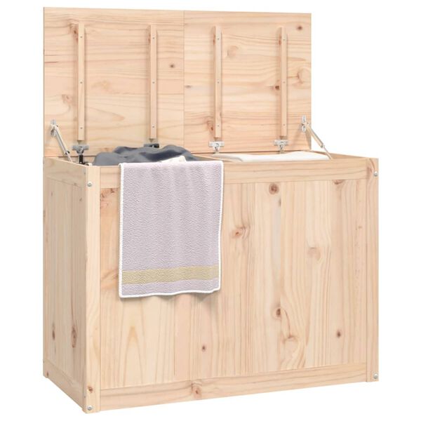 vidaXL Laundry Box 34.8x17.3x26.0" Solid Wood Pine