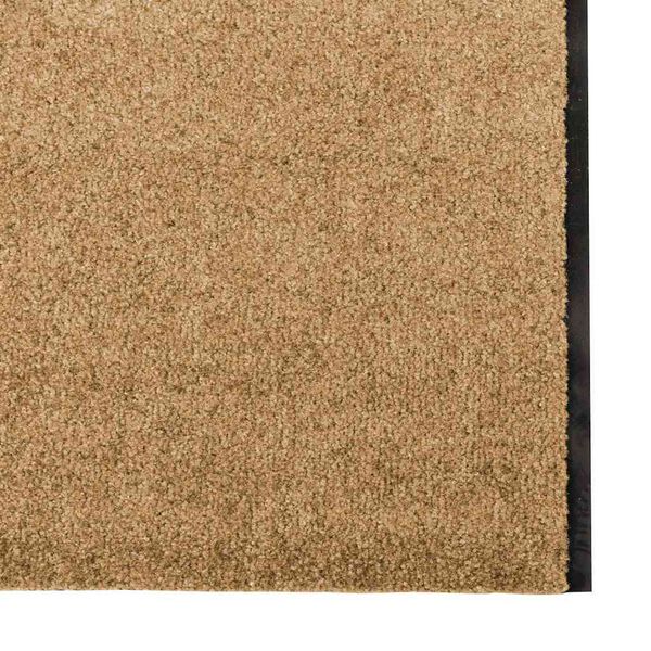 vidaXL Doormat Other Cream and Black 47.2" x 157.5" Polyamide and PVC