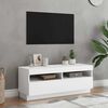 vidaXL TV Cabinet White Engineered wood Medium TV Cabinet Rectangular