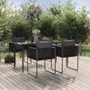 vidaXL Garden Dining Set Black PE rattan Medium Garden Dining Set