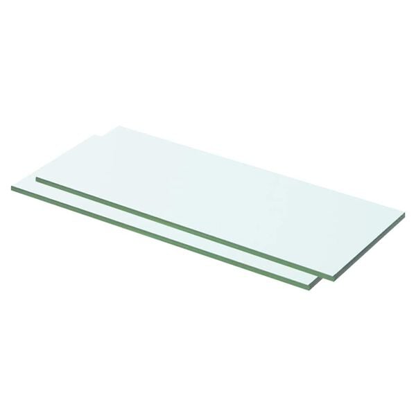 vidaXL Glass Panel Set of 2 Clear Tempered Glass 19.7x5.9 in Durable