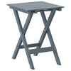 vidaXL Side Table Grey Poplar wood Small Foldable Side Table Square