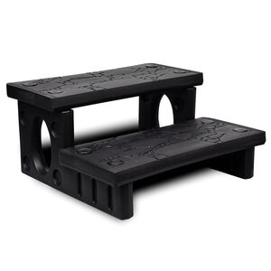 vidaXL Spa Step Black Plastic Medium Non-slip Black Spa Step