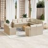 vidaXL Garden Sofa Set Beige, Cream white