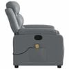 vidaXL Massage Recliner Chair Grey Faux Leather Standard