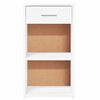 vidaXL Bedside Cabinet Set of 2 White Engineered Wood Compact
