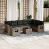 vidaXL Garden Sofa Set Grey