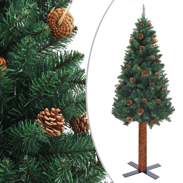 vidaXL Christmas Tree Green PVC 70.9 in tall Christmas Tree