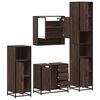 vidaXL Bathroom Furniture Set Brown Oak Engineered Wood Medium